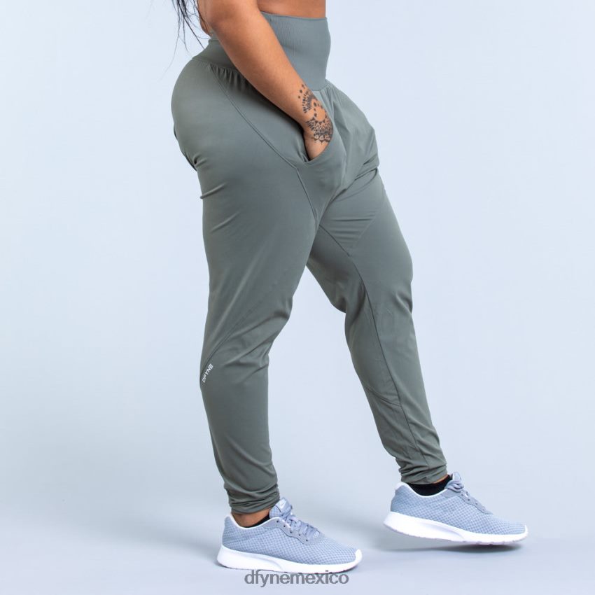 Dfyne joggers de corte cónico harén Origin 3Musgo Verde fondos D4406D101