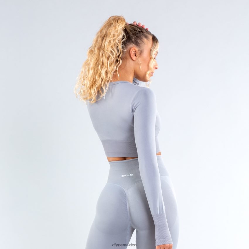 Dfyne top corto dinámicogris piedra claro ropa D4406D119