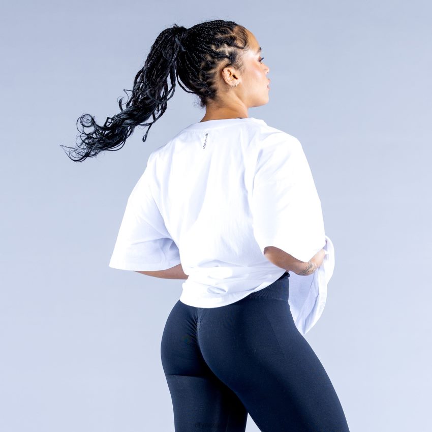 Dfyne luxe revive camiseta extragrandeblanco brillante tapas D4406D125