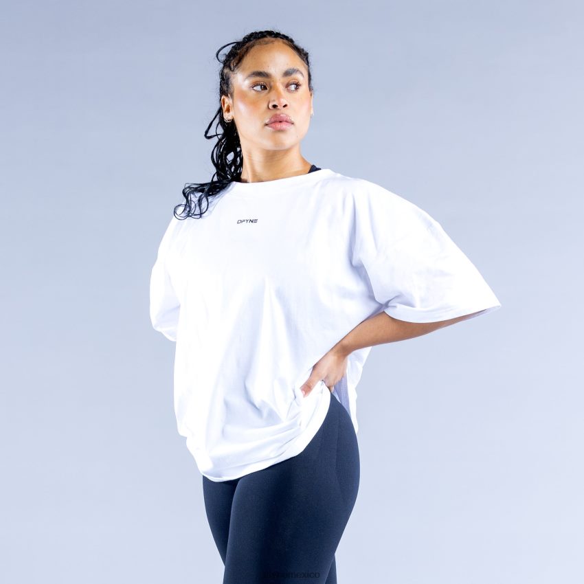 Dfyne luxe revive camiseta extragrandeblanco brillante tapas D4406D125