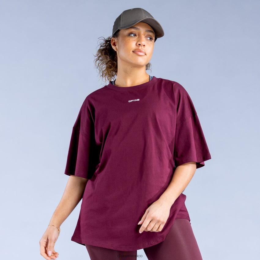 Dfyne luxe revive camiseta extragrandeborgoña tapas D4406D139