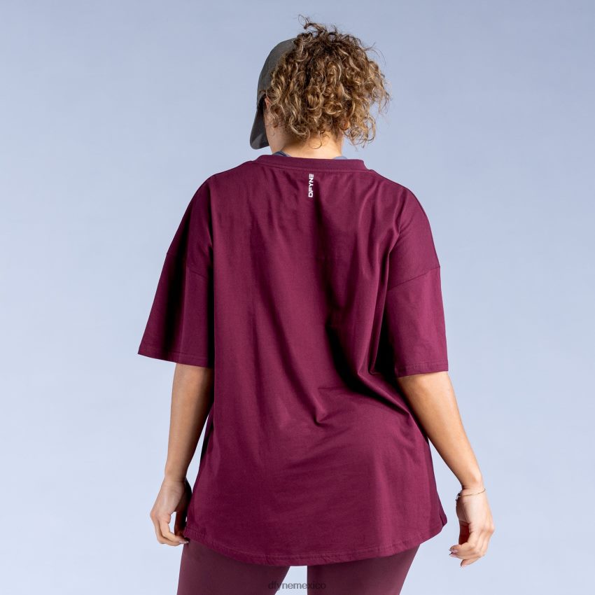 Dfyne luxe revive camiseta extragrandeborgoña tapas D4406D139
