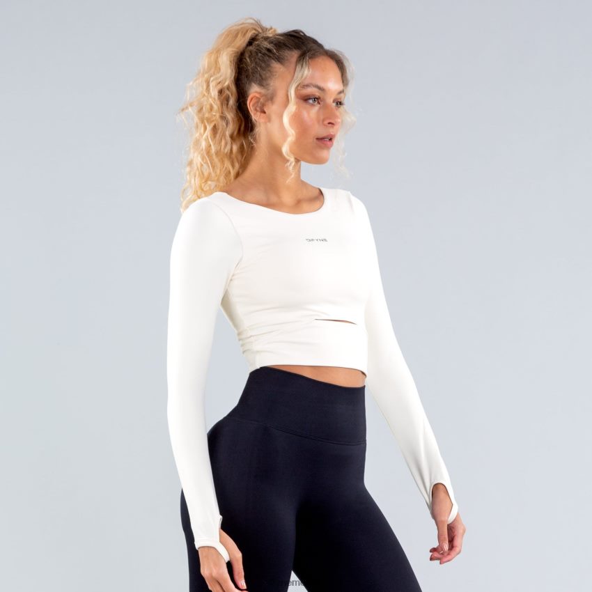 Dfyne top de manga larga origencrema tapas D4406D65