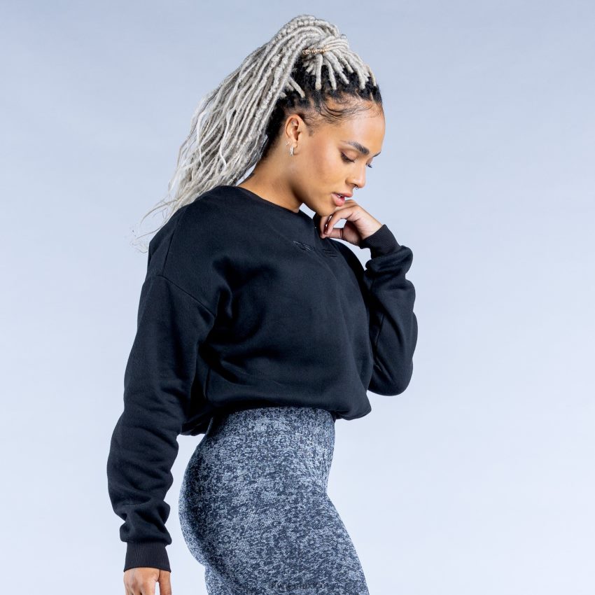 Dfyne suéter corto revive de lujo 1negro tapas D4406D33