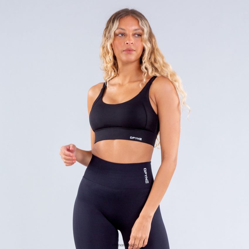 Dfyne sujetador deportivo de alta sujeción originnegro mate tapas D4406D64