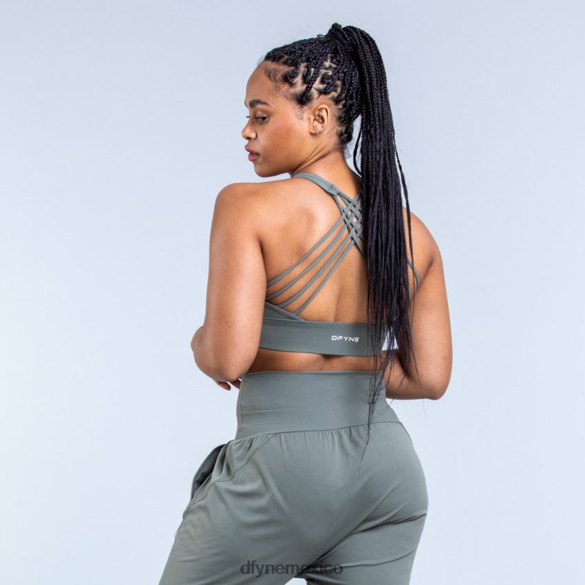 Dfyne sujetador deportivo de sujeción media OriginMusgo Verde tapas D4406D45