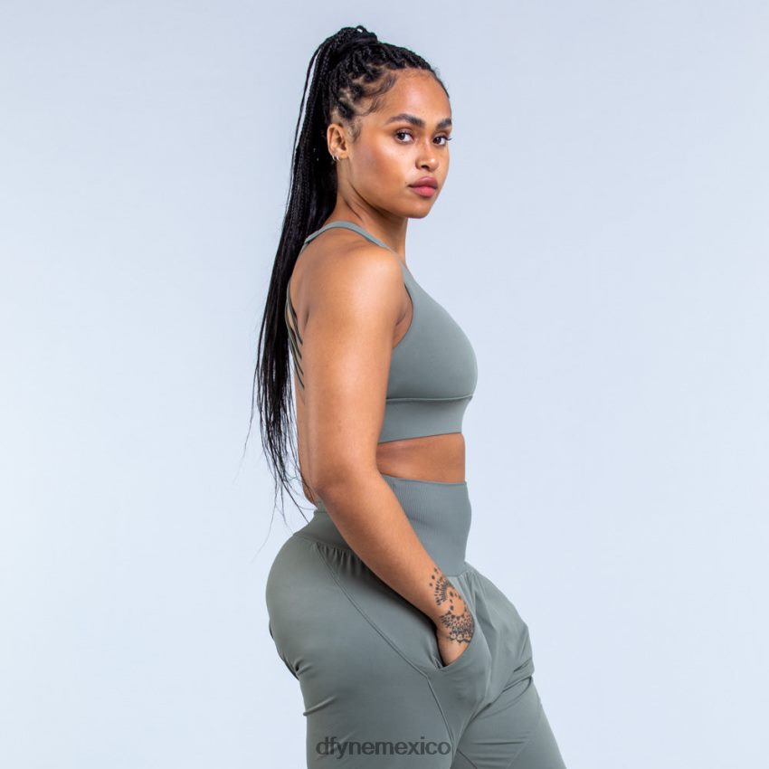 Dfyne sujetador deportivo de sujeción media OriginMusgo Verde tapas D4406D45
