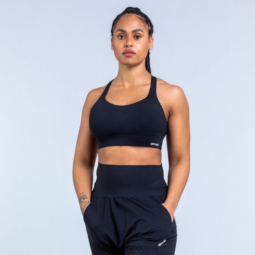 Dfyne sujetador deportivo de sujeción media Originnegro mate tapas D4406D117
