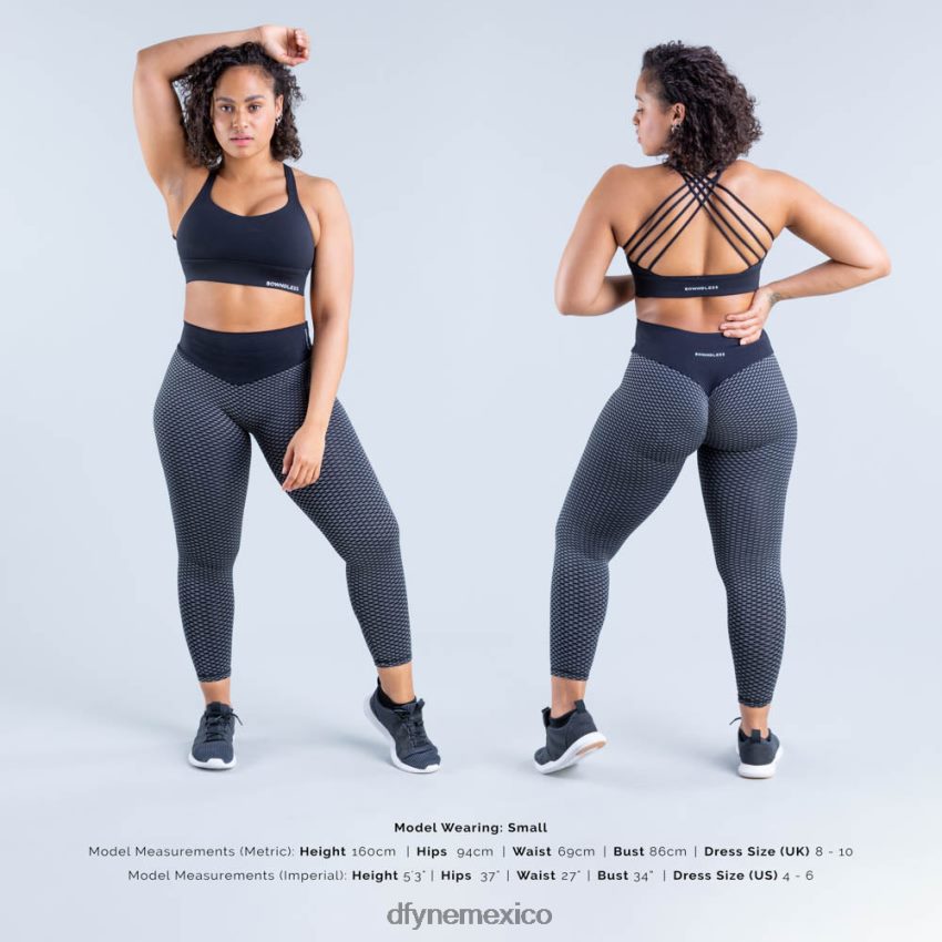 Dfyne sujetador deportivo de sujeción media Originnegro mate tapas D4406D117