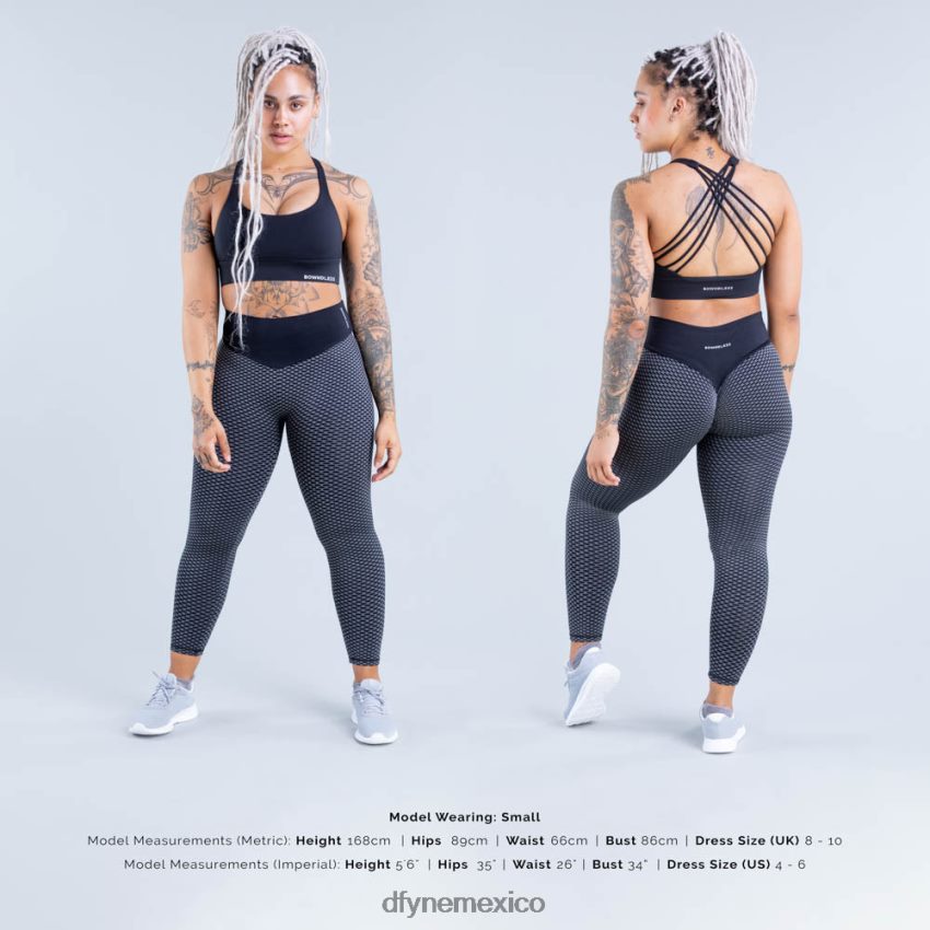 Dfyne sujetador deportivo de sujeción media Originnegro mate tapas D4406D117