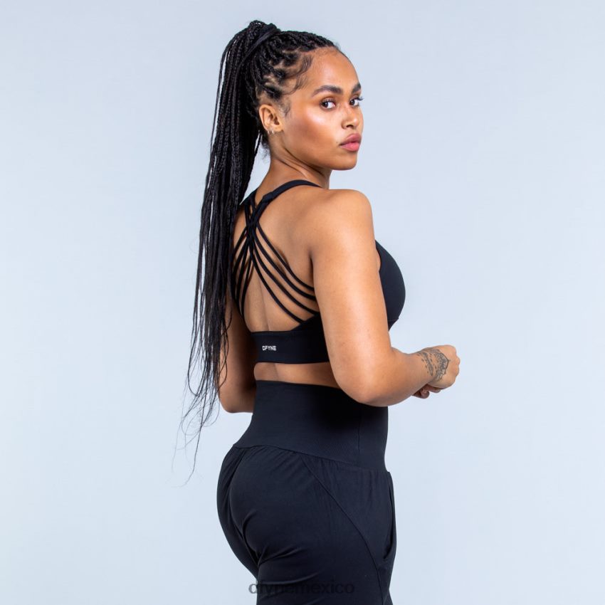 Dfyne sujetador deportivo de sujeción media Originnegro mate tapas D4406D117