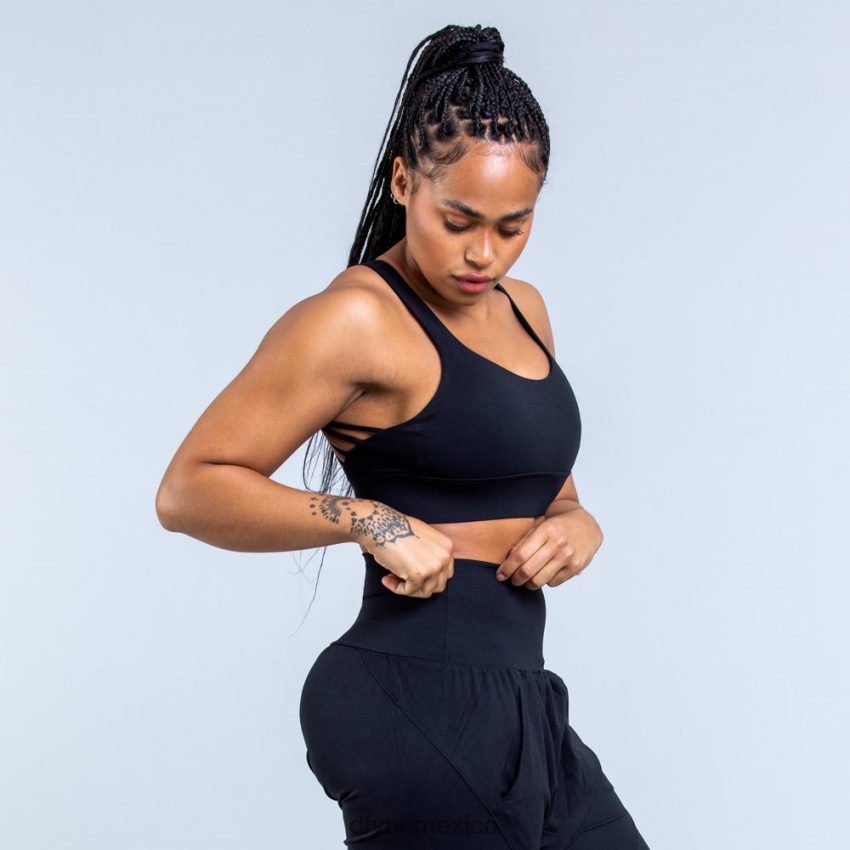 Dfyne sujetador deportivo de sujeción media Originnegro mate tapas D4406D117