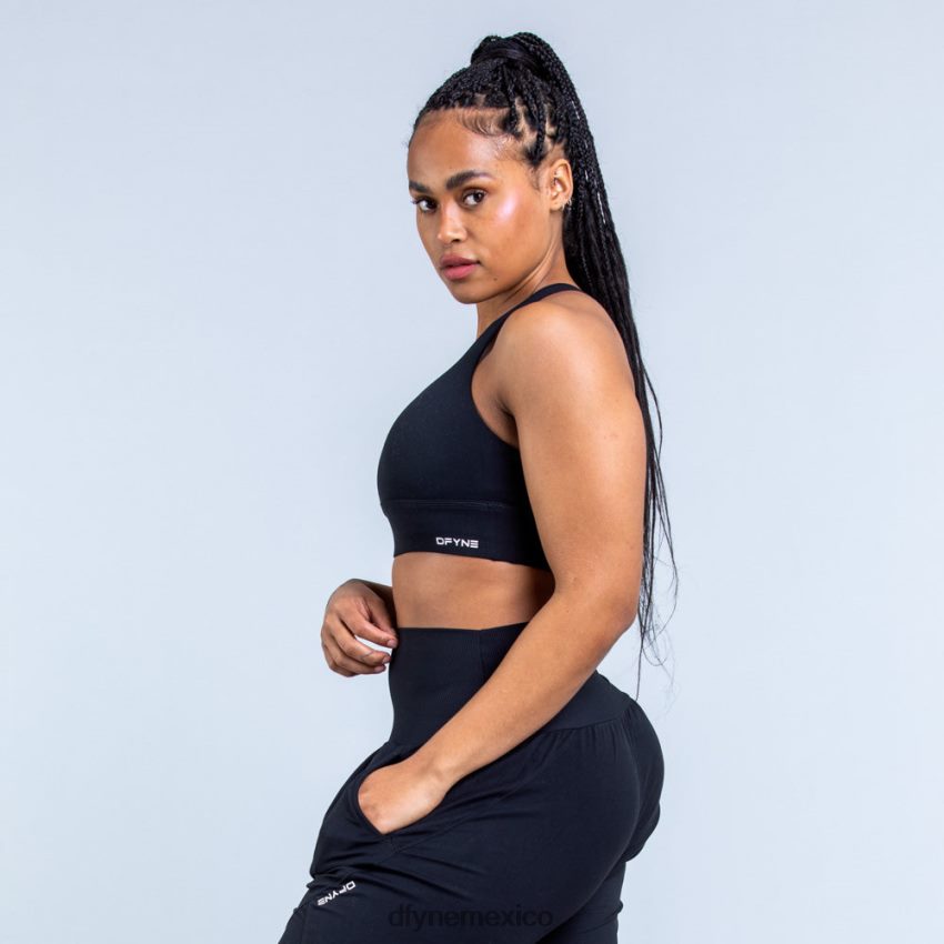 Dfyne sujetador deportivo de sujeción media Originnegro mate tapas D4406D117