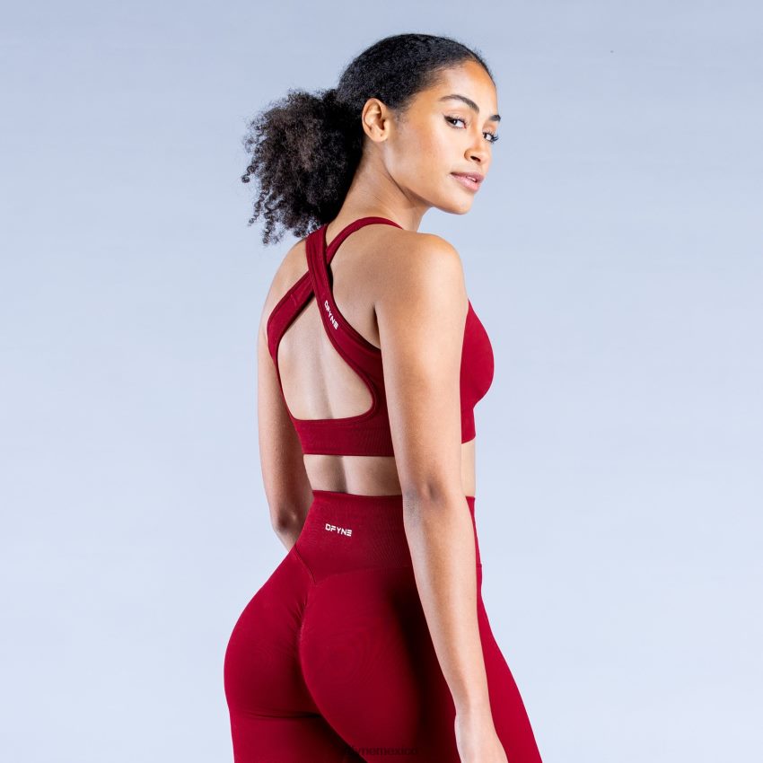 Dfyne sujetador deportivo dinámico sin costurascarmesí tapas D4406D41