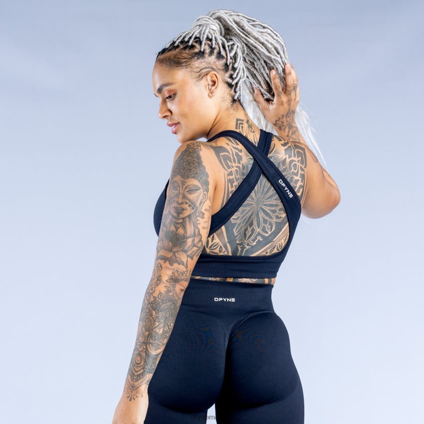 Dfyne sujetador deportivo dinámico sin costurasmedianoche negro tapas D4406D29