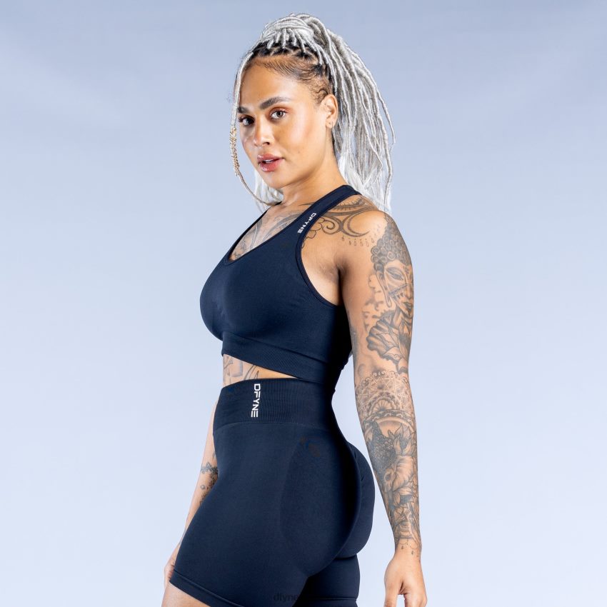 Dfyne sujetador deportivo dinámico sin costurasmedianoche negro tapas D4406D29