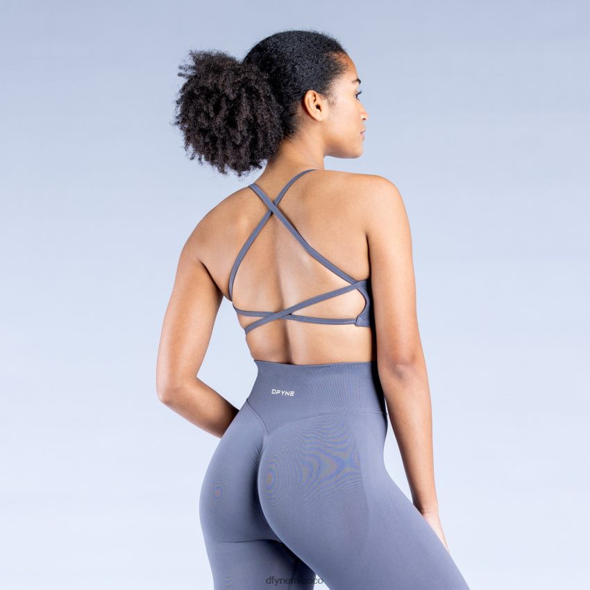 Dfyne sujetador deportivo dinámico sin espalda 1gris piedra oscuro tapas D4406D18