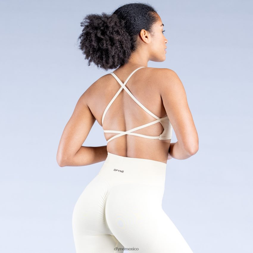 Dfyne sujetador deportivo dinámico sin espalda 2Blanco como la nieve tapas D4406D19