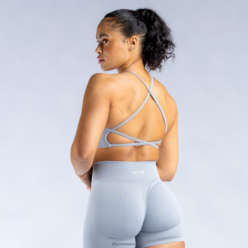 Dfyne sujetador deportivo dinámico sin espalda 2gris piedra claro tapas D4406D142