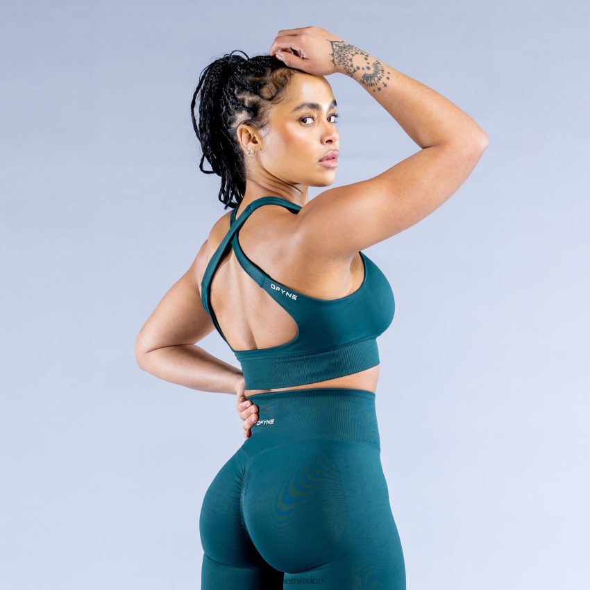 Dfyne sujetador deportivo dinámicoverde esmeralda oscuro tapas D4406D42